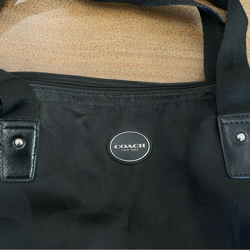 Coach Logo Nylon Tote - Picture 7 of 9